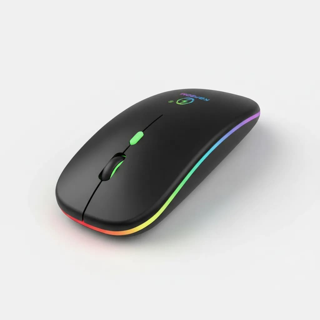 Mouse Sem Fio Ergonômico Recarregável Wireless Led Kapbom