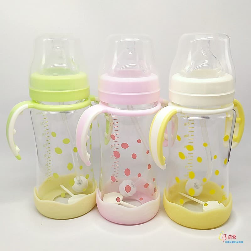 NO.1 BEBÊ Bebê Recém-nascido Mamadeira de Vidro de Grande Calibre Base de Vidro de Silicone Anti-cólica 150ml240ml