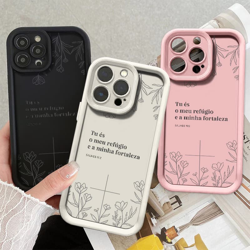 Capinha Capa de silicone Anti-impacto Estilo de fé suave para Samsung A15 A72 A05S A54 S20 S21 S22 S23 S24 S25 FE ULTRA