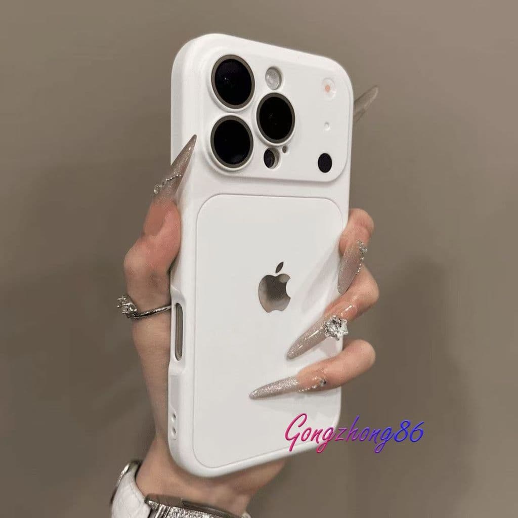 Capinha 2 em 1 de Silicone Branca para iPhone 15/14/13/16 Pro Max - Transforma em 17 Pro Max, Anti-Queda e Proteção Comp
