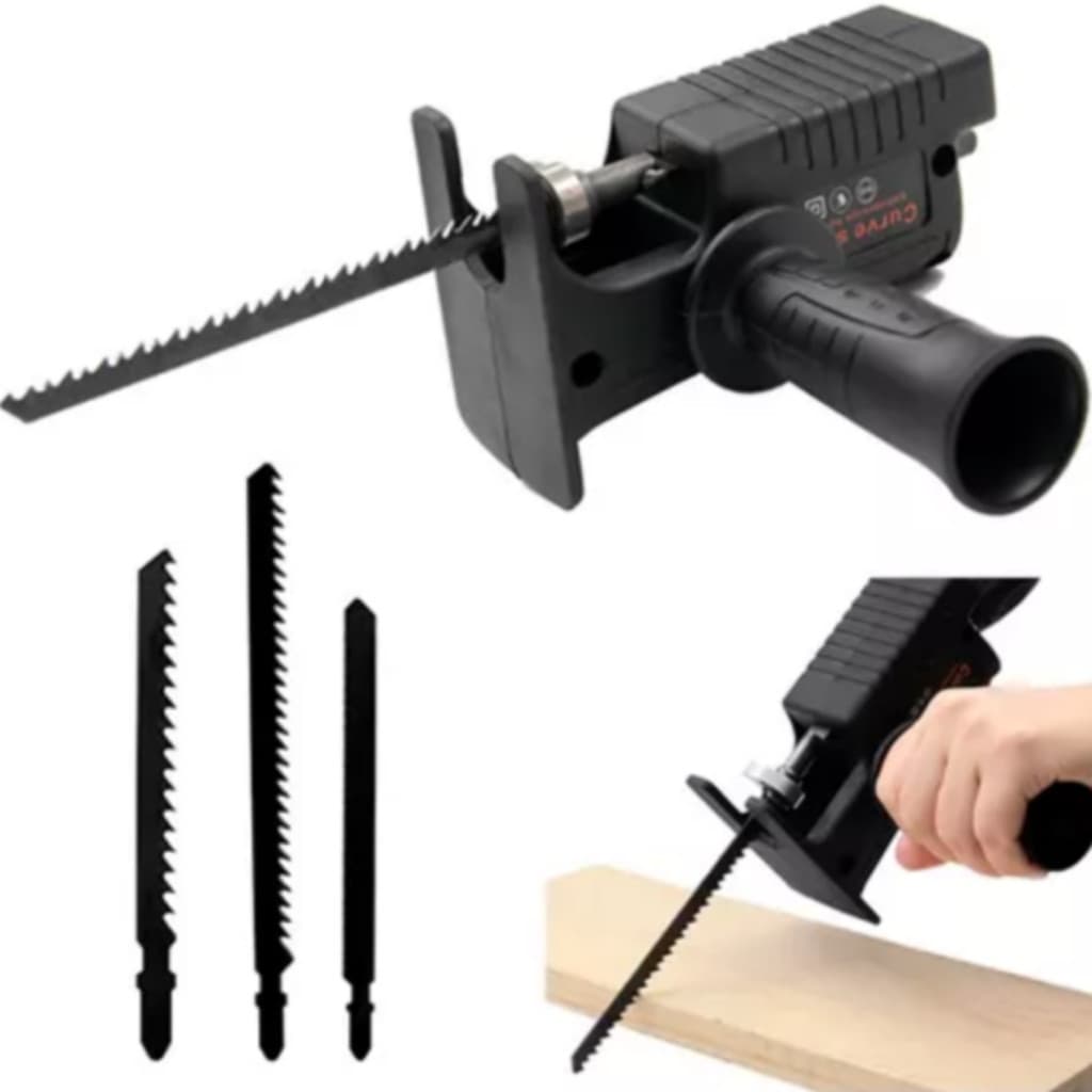 Kit Adaptador Serra Elétrica Tico Tico Para Furadeira E Parafusadeira Ferramenta De Corte Madeira Adaptador Furaserra