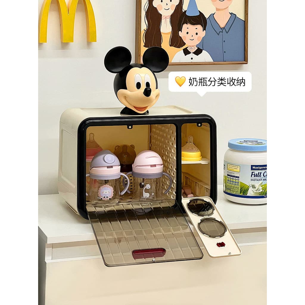 Mesa de alimentação armário de armazenamento Rack de garrafa de bebê Desktop bebê suplemento alimentar utensílios de mes