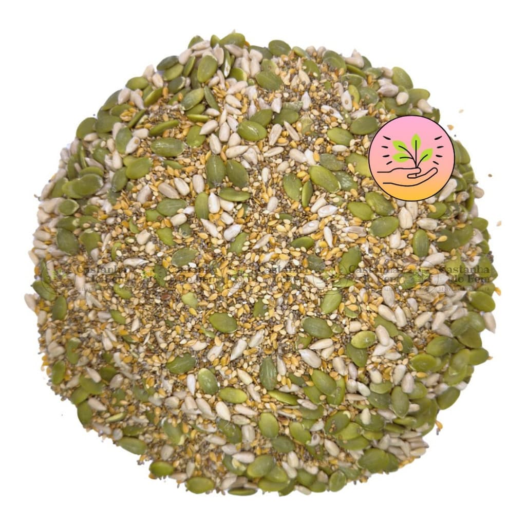 Mix de Sementes 1000g Abóbora Girassol Chia Linhaça Gergelim | Saudável Fibra Proteína