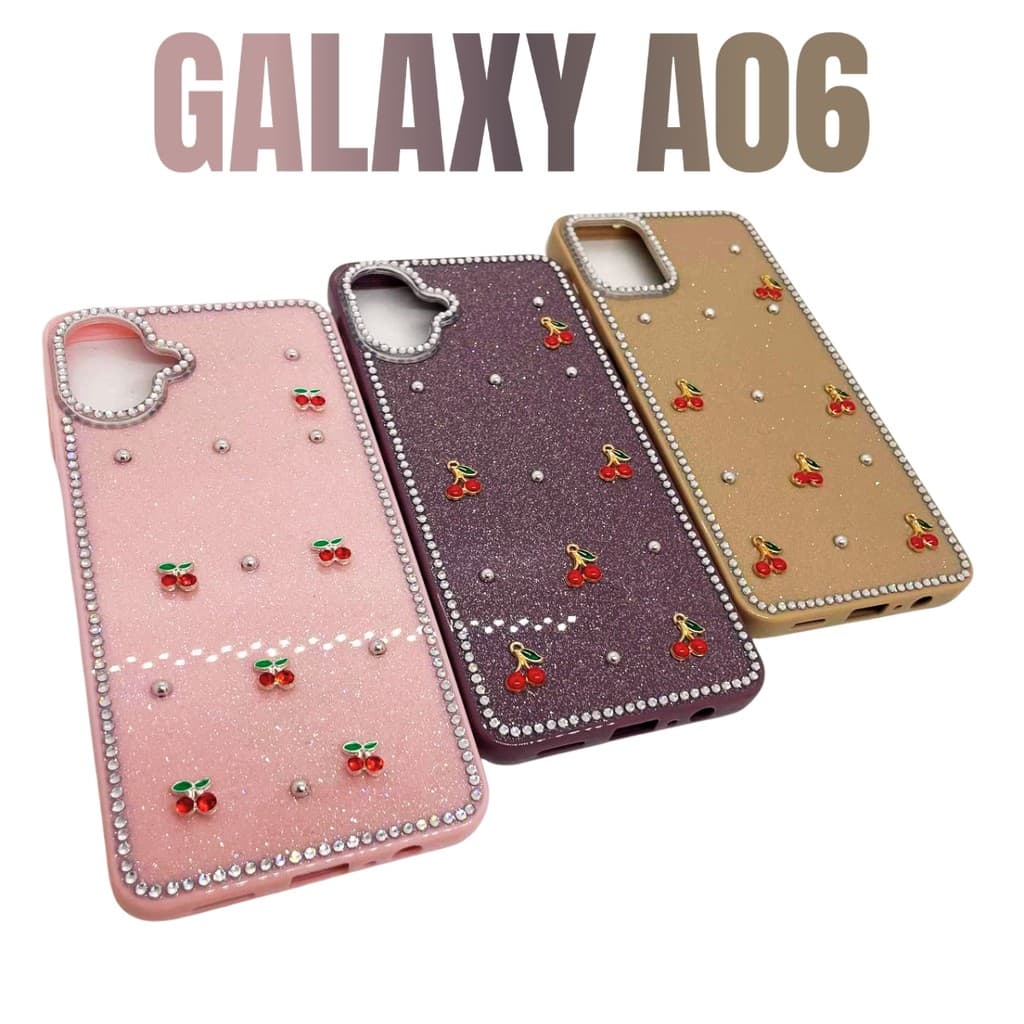 Capa Capinha de celular compatível com Galaxy A06 Normal Cherry