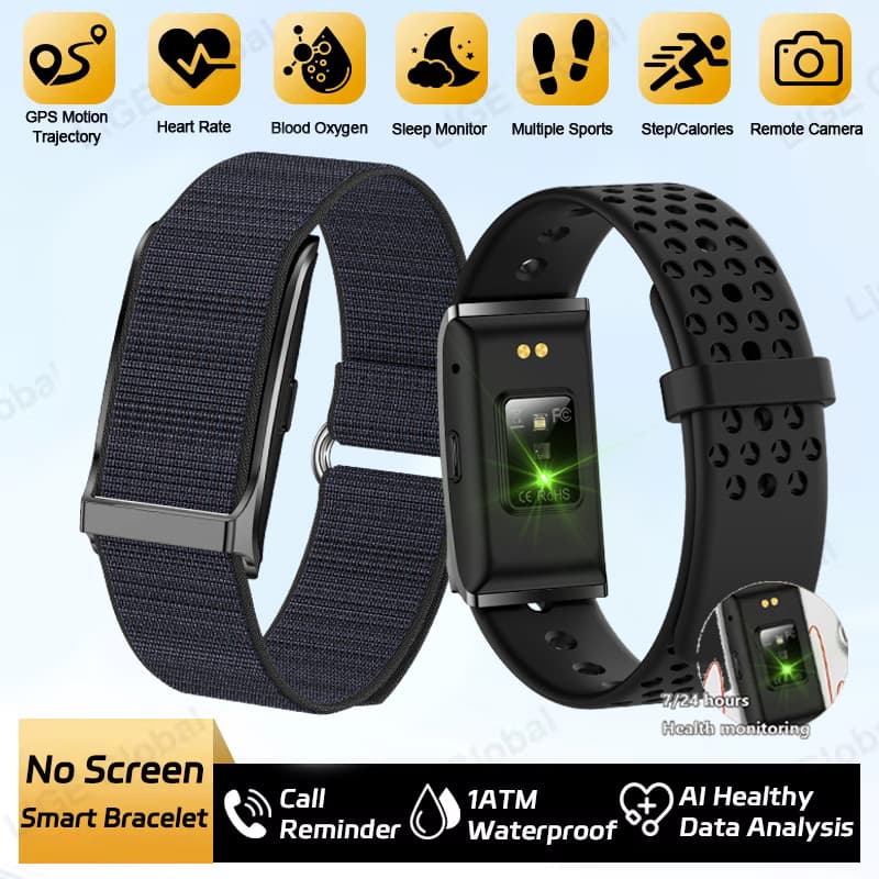 LIGE Pulseira Inteligente Sem Tela , Smartwatch Relógio , Monitoramento De Pressão Arterial , Rastreamento Fitness , À P