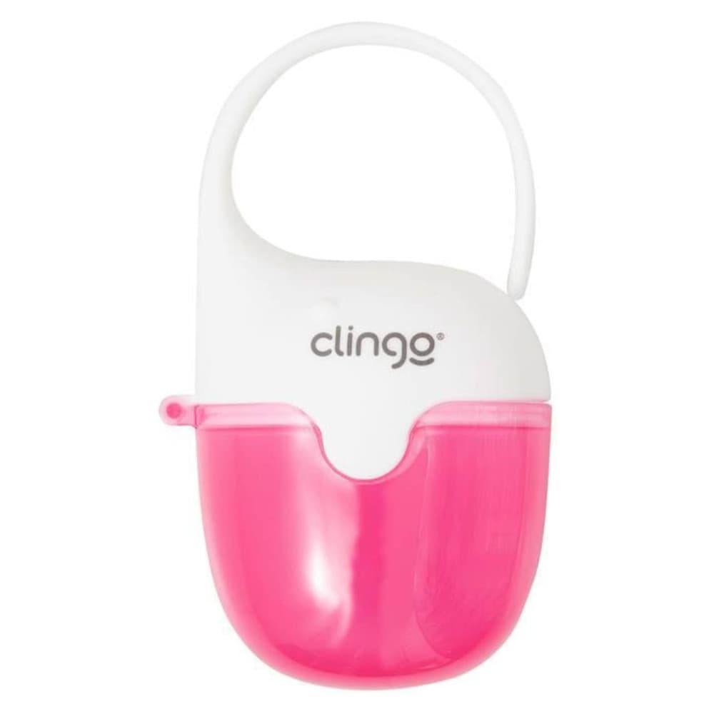 Estojo Porta Chupeta Infantil Clingo ROSA Baleia – Higiênico, Compacto e Fácil de Levar