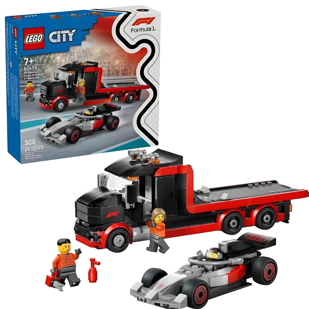 Lego Blocos de Montar Caminhão de Exposição com Carro F1 60493