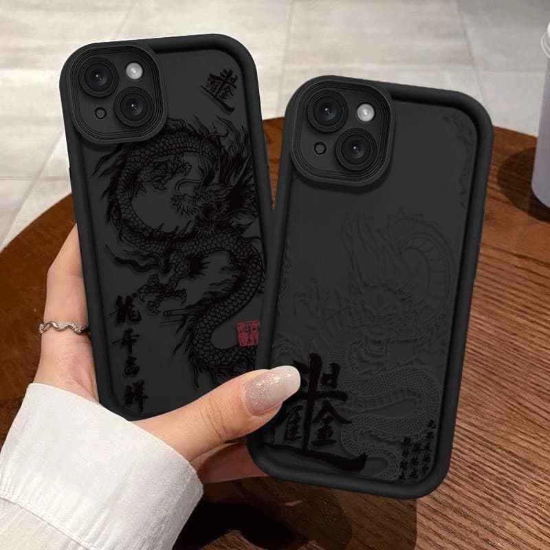 Divine Dragon Silicone Anti Drop Capinha capa Adequado Para iPhone 11 12 13 14 15 16 17 Pro Max À Prova D'água De Choque