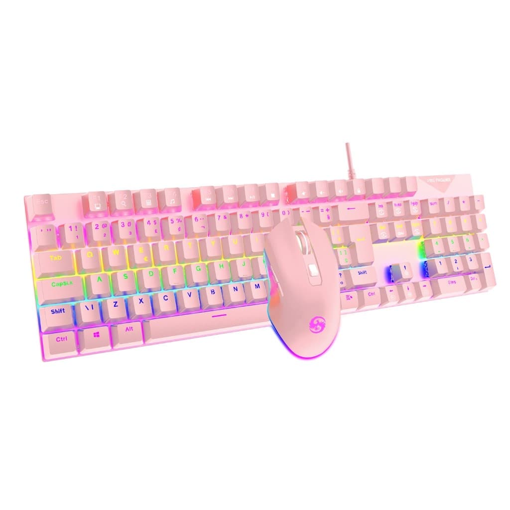 Kit Teclado + Mouse Mecânico - Switch Blue Usb - BE-K2