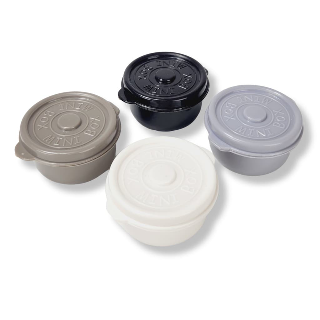 Kit 4 Mini Potes Porta Molho c/ Tampa Vedação Tempero Marmita Lancheira s/ BPA