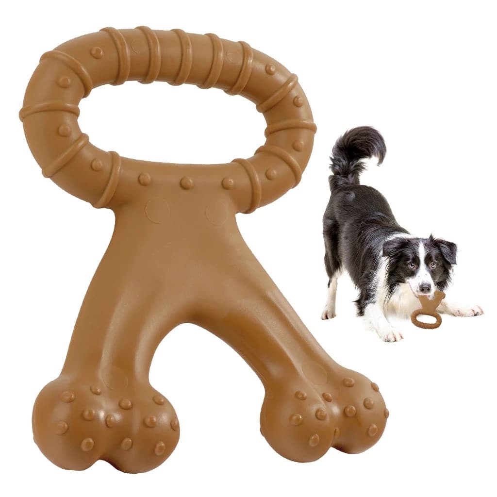 Brinquedos duráveis para mordida de cachorro - brinquedos interativos pesados grandes, médios e pequenos podem aliviar o