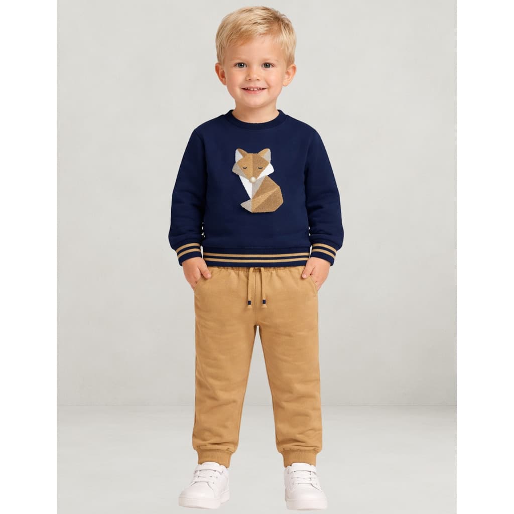 Conjunto Infantil Milon Menino Inverno Blusa e Calça Moletom Peluciado Confortavel e Moderno 2001530