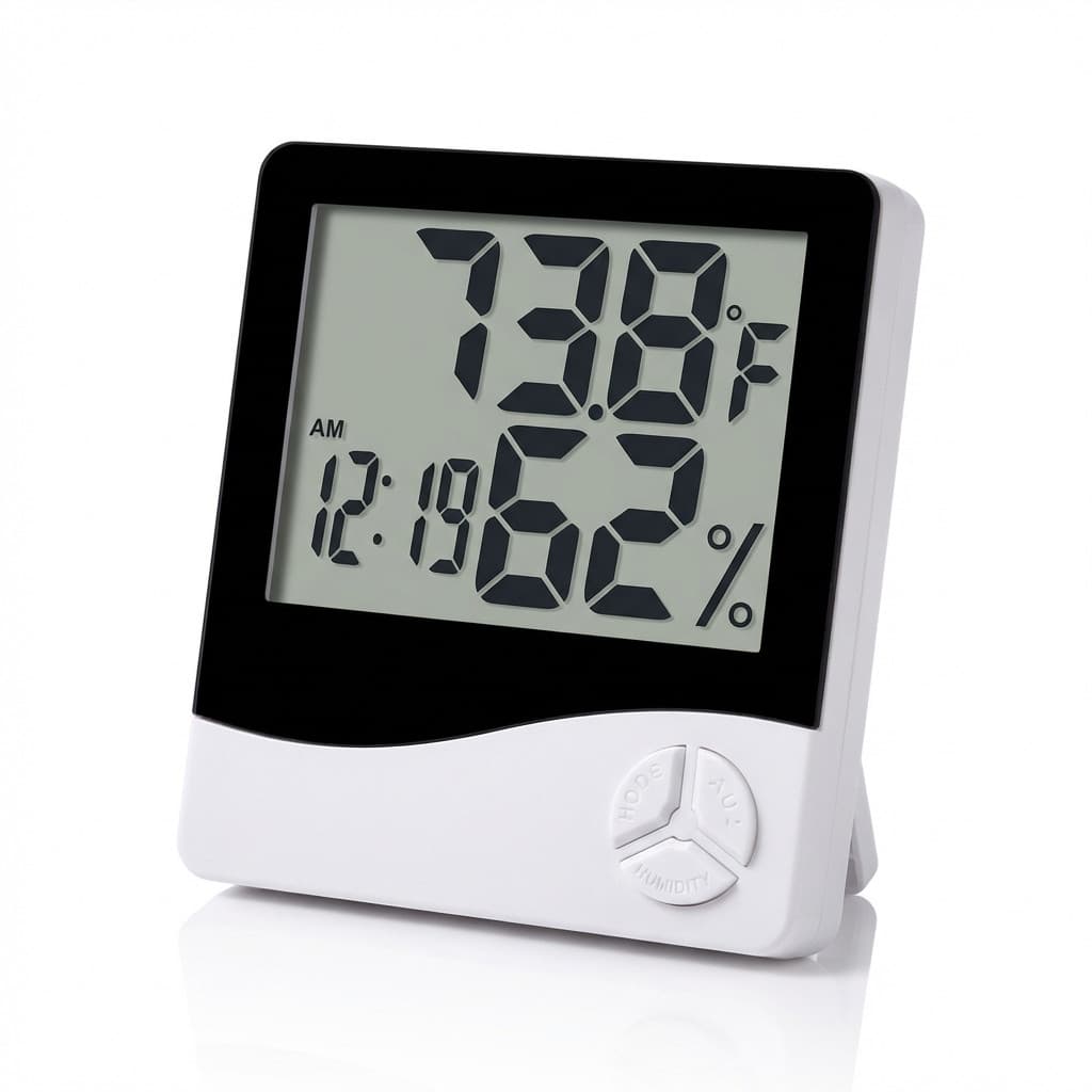 Termômetro Digital com Higrômetro e Relógio para Controle de Temperatura e Umidade em Ambientes Wassay