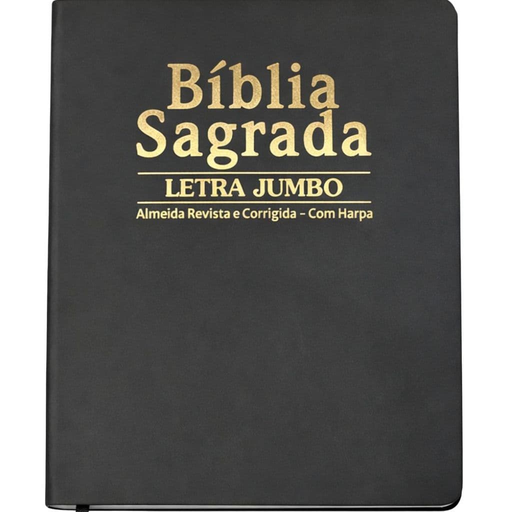 Bíblia Sagrada | Letra Jumbo | ARC com Harpa | Palavras de Jesus em Vermelho | Luxo Preta