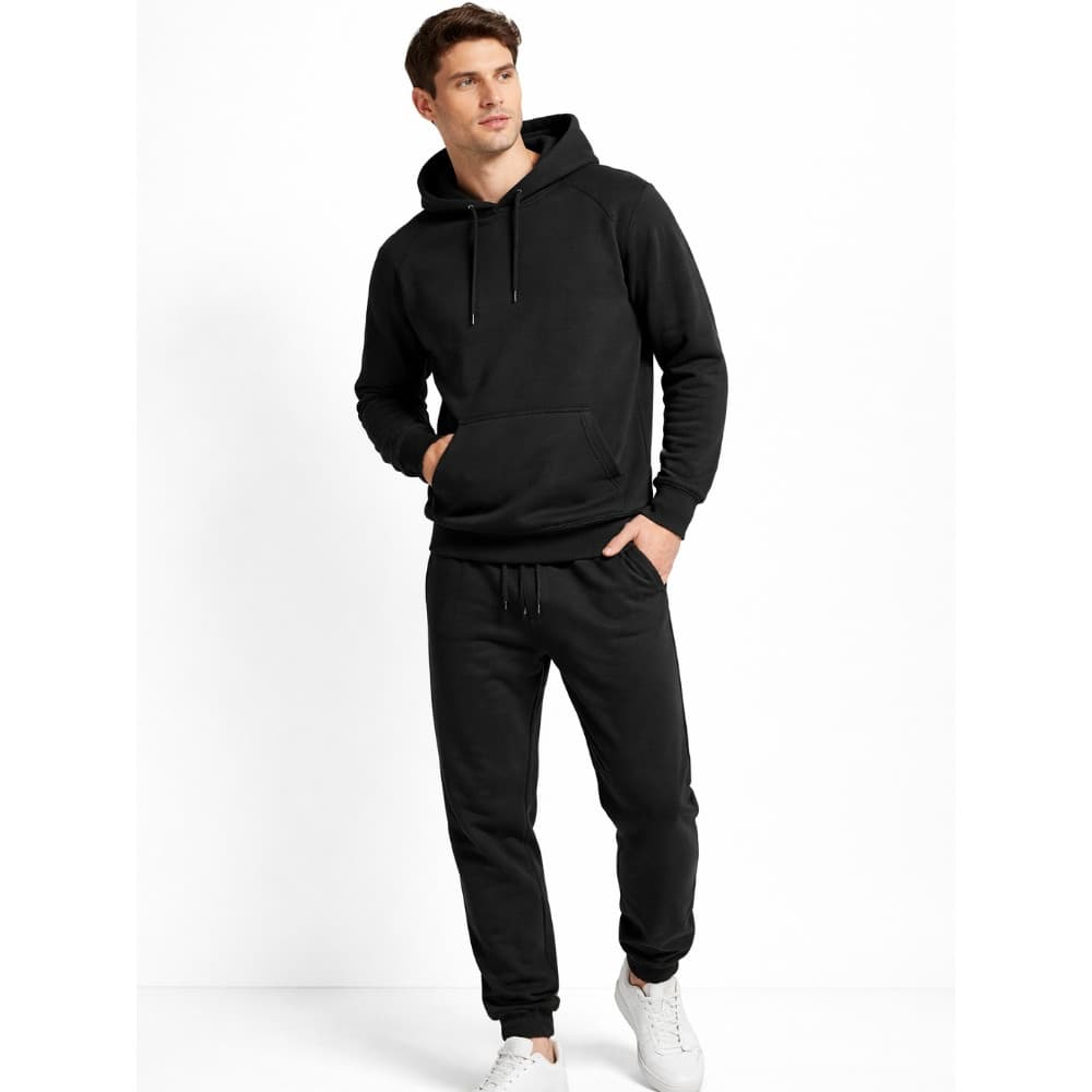 Conjunto Moletom Canguru Unissex Básico com Capuz + Calça Jogger Slim