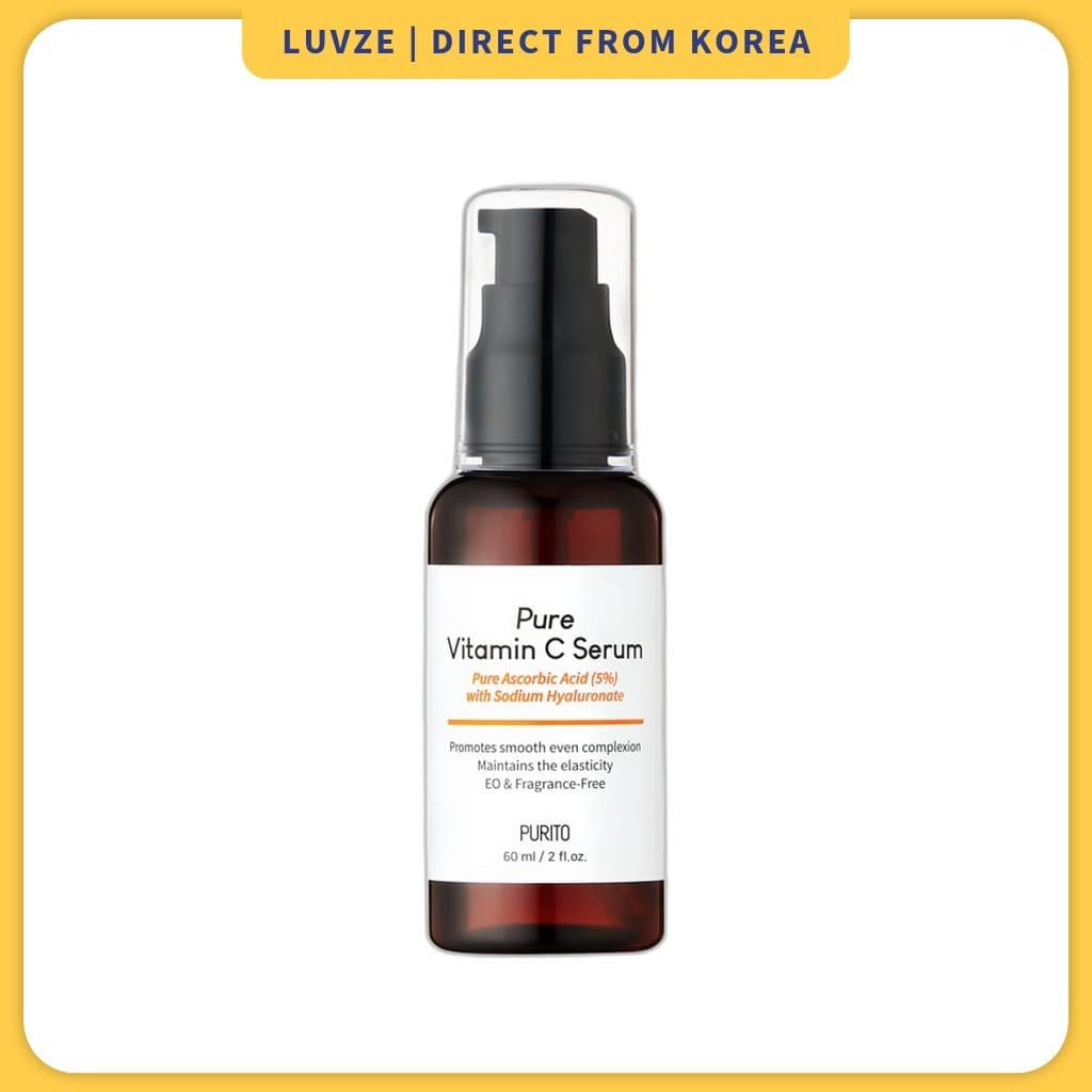 [purito] Pure Vitamin C Sérum 60ml 1pc / Sérum Coreano Vitamina C / Tom de Pele Uniforme / 100% Autêntico