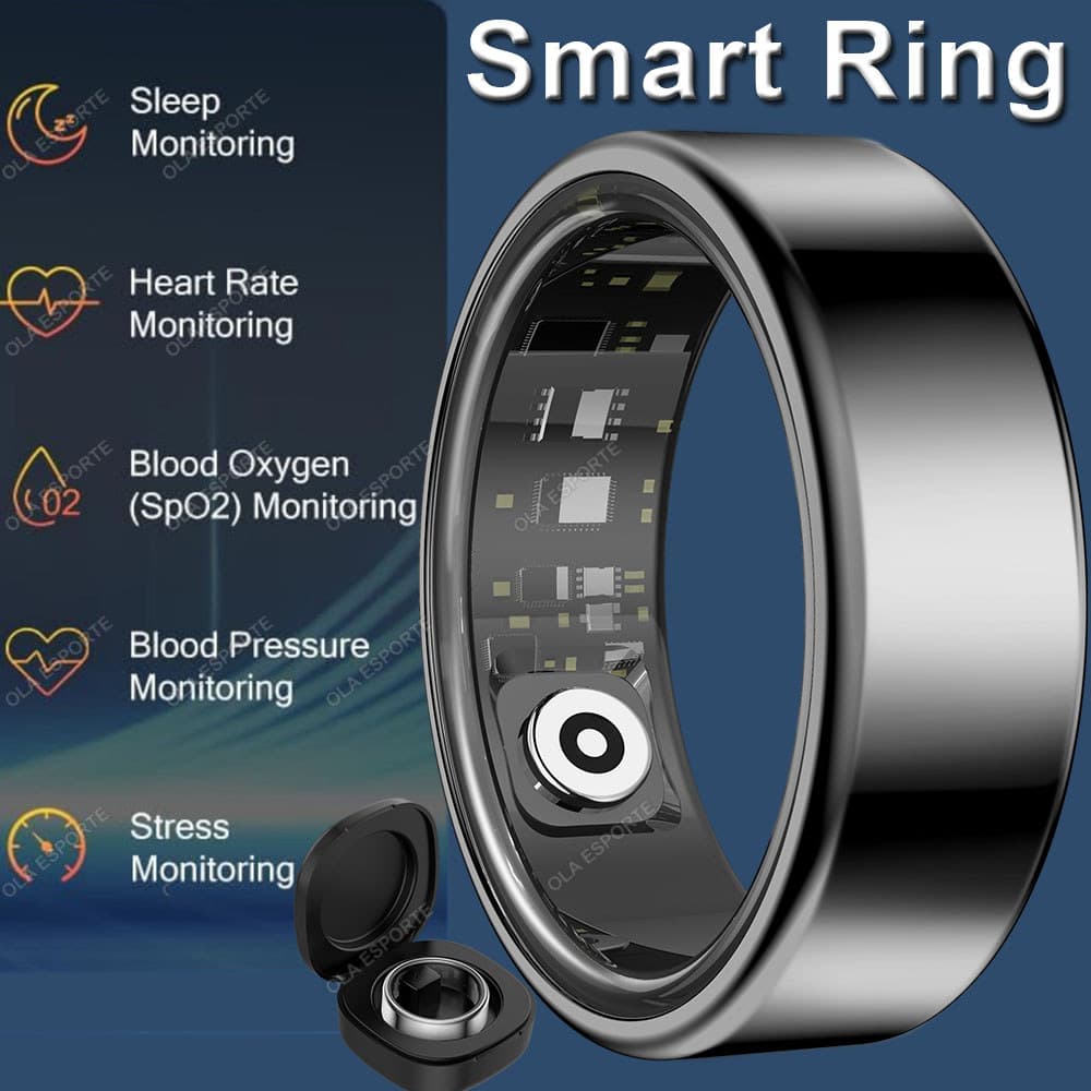 2026 Anel Inteligente Pressão Arterial Freqüência Cardíaca Monitoramento Do Sono Smartring IP68 & 5ATM À Prova Dip68 Águ