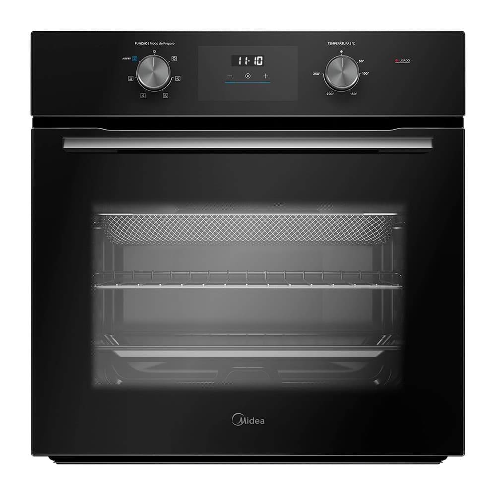 Forno Elétrico de Embutir 68 Litros Midea TSD62 Digital com Airfryer e Grill Preto 220V