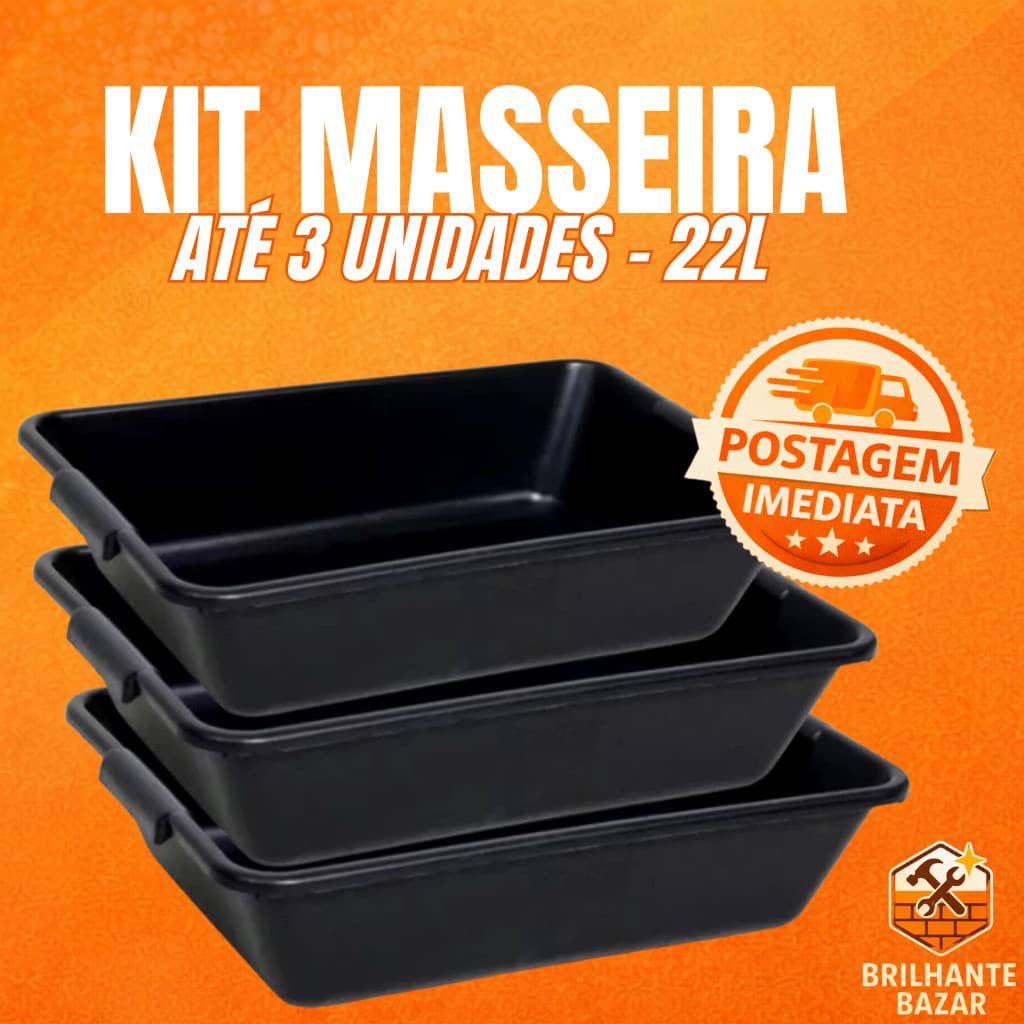 Caixa Plastica de Massa Masseira 20 Litros Multiuso Pedreiro Obra Construção Cimento