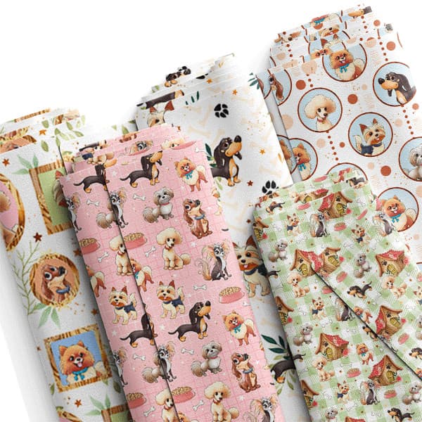 Tecido Sarja Impermeável Estampas Pets Variados Dogs Costura Patchwork Artesanato