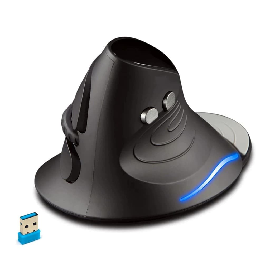 Mouse Sem Fio Vertical Ergonômico Wireless 2.4g - D-M6