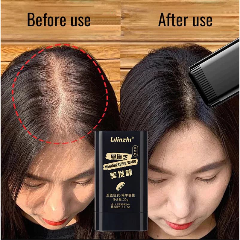 Bastão De Cabelo À Prova D'água E De Suor , Sem Manchas Desbotadas , Cinza De Cobre Dentado Natural ,