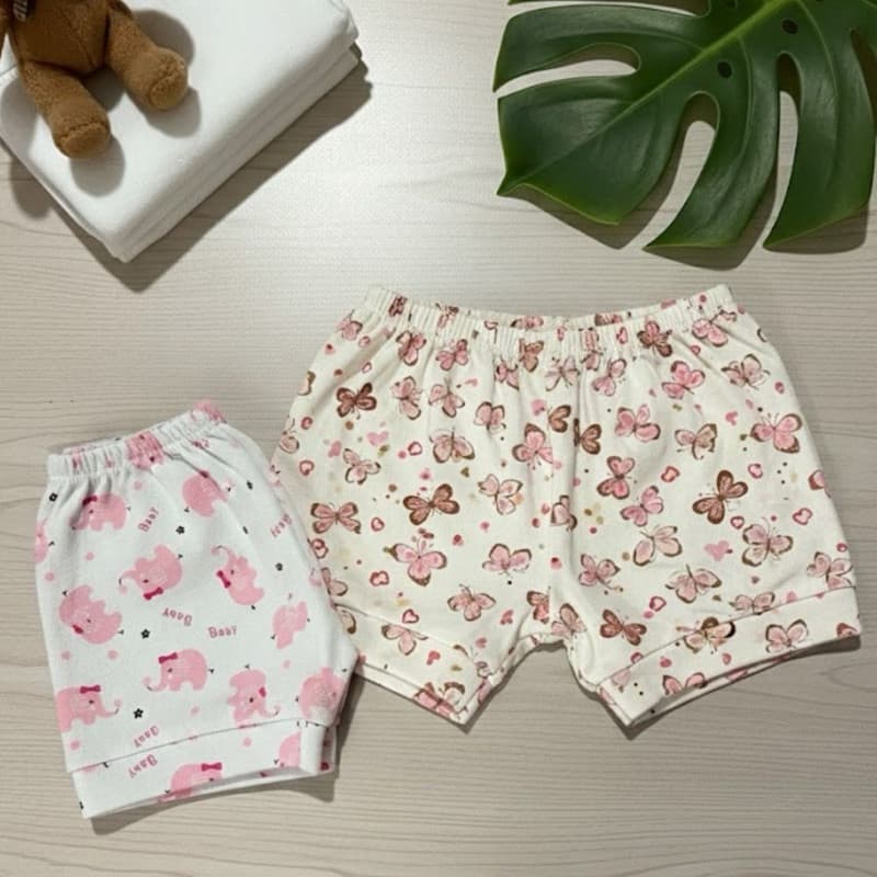 Kit 2 Shorts Tapa Fralda Baby 100% Algodão Estampado Barato Menino Menina Cores Lindas calcinha Dia a Dia Verão