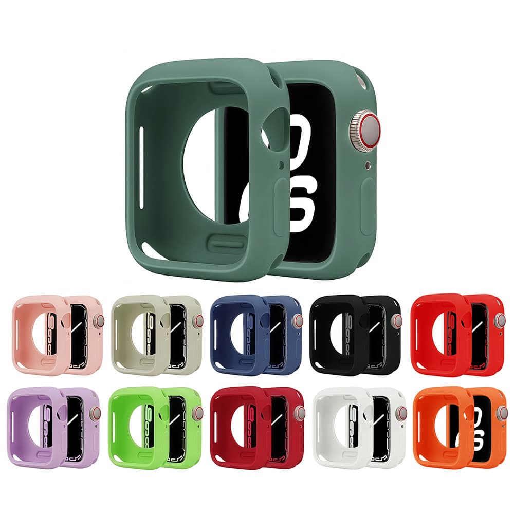 Proteção Capa De Silicone Para Apple Watch Ultra 49mm 38mm 40mm 41mm 42mm 44mm 45mm iWatch 11 10 46mm Macio Case