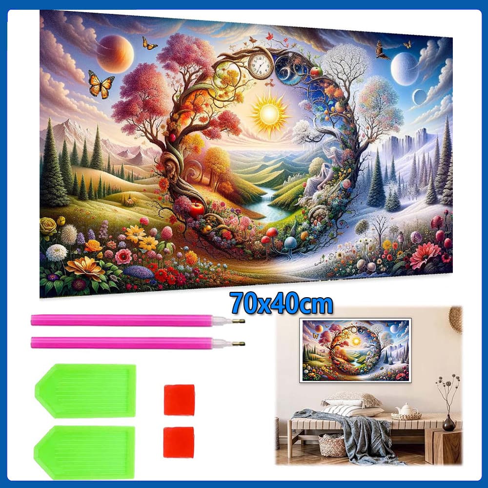 70x40cm Caramanchão circular Pintura Diamante 5D Pintura de Diamante Conjunto De Pintura Conto De Quadrado 5D Kits