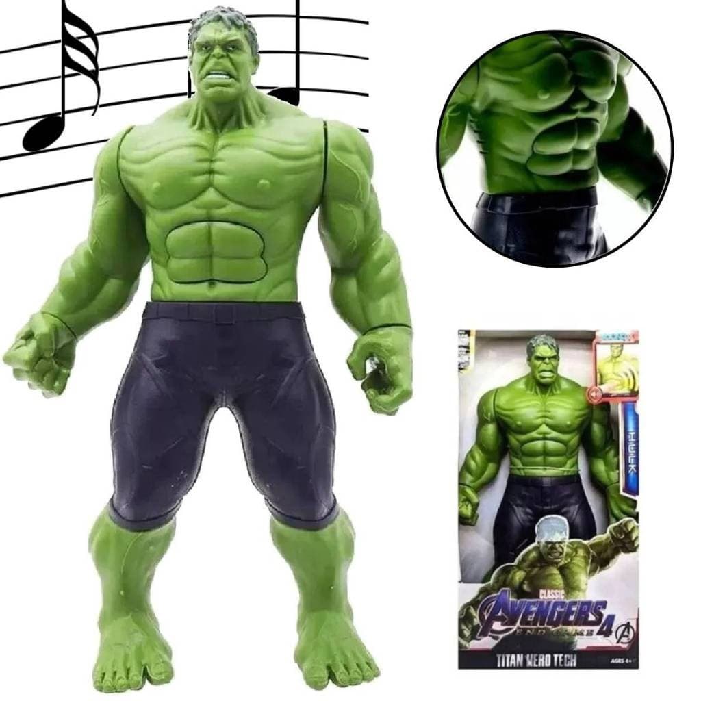 Boneco Hulk Articulado 32cm  PROMCAO  Som Vingadores Pronta Entrega PROMOCAO DE ULTIMAS UNIDADES
