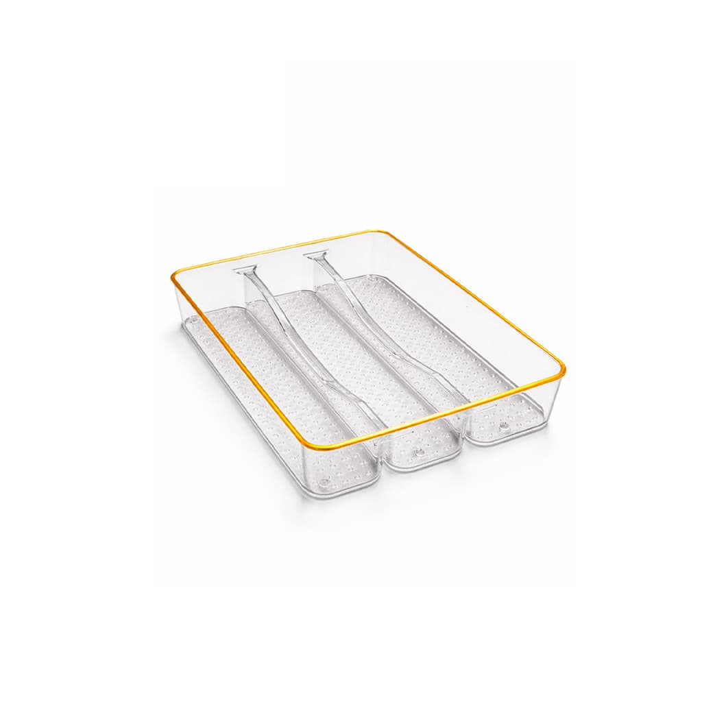 Separador Organizador Cozinha Talher  Gaveta Bandeja  Utensílio Multiuso Porta Faqueiro Transparente