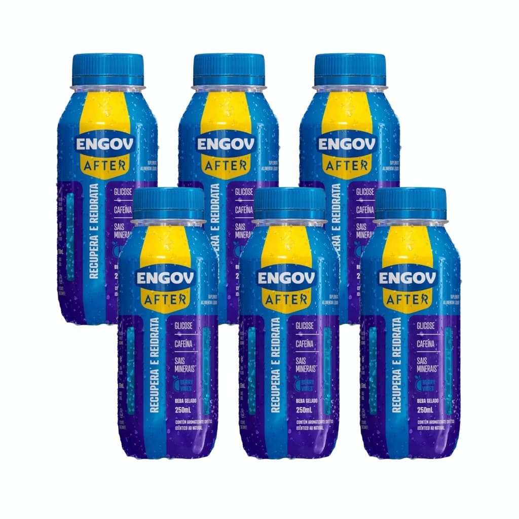 6 Bebida Engov After Berry Vibes Recupera Reenergiza 250ml