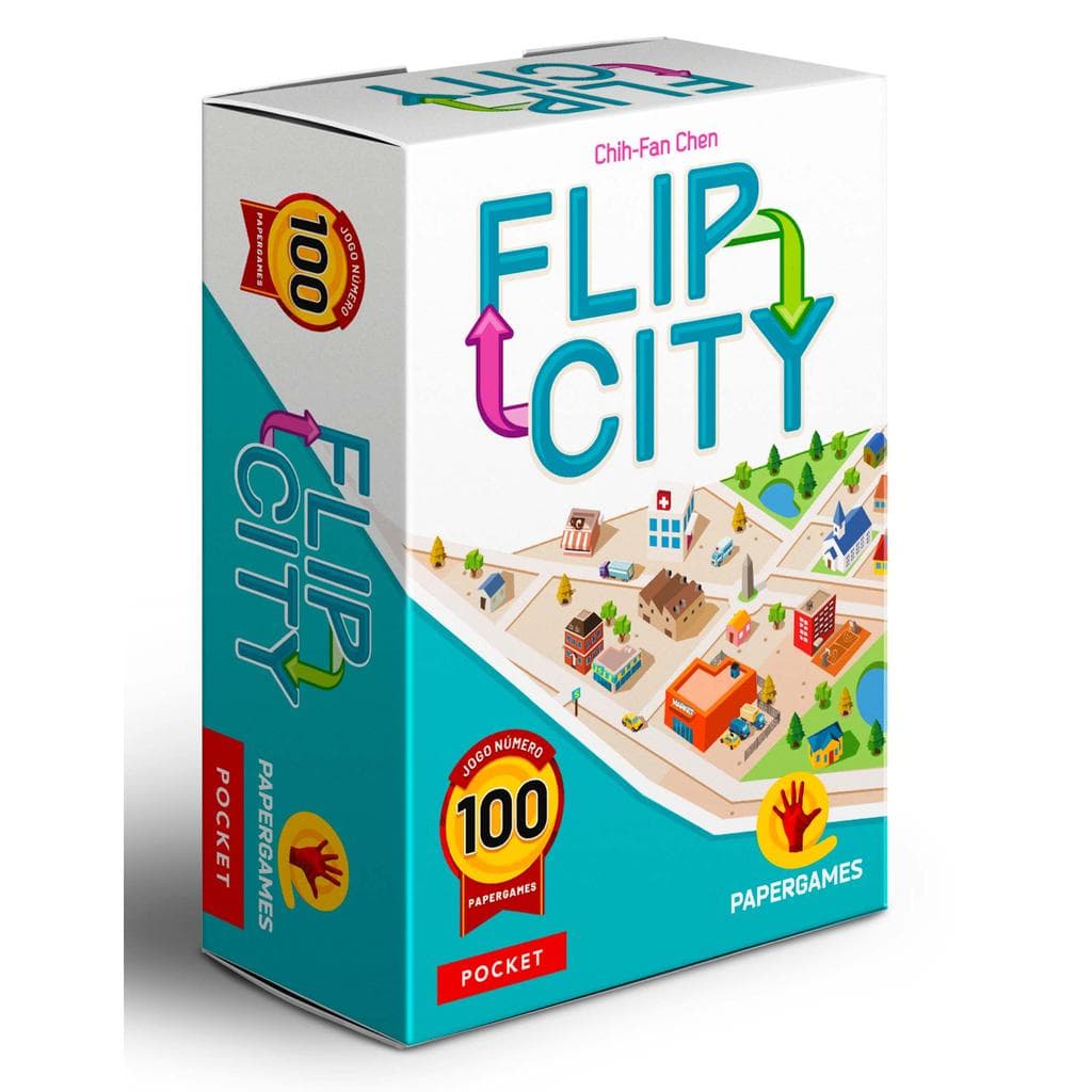 Flip City Papergames Jogo de Entrada Estratégia e Sorte Linha Pocket Jogo Família Deckbuilding