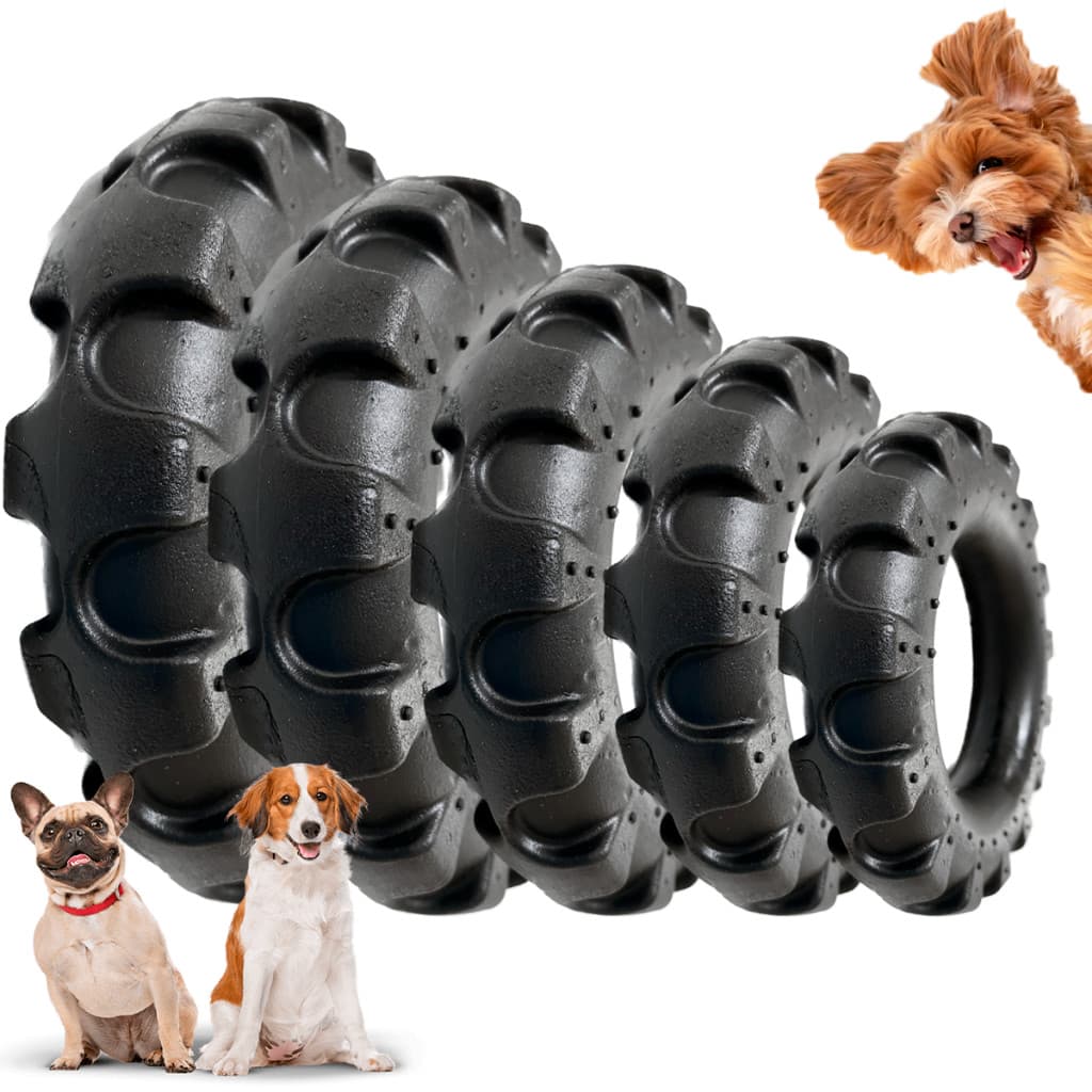 Brinquedo Para Cães Cachorros Pequenos Médios e Grandes Mordedor Pet Pneu Resistente Antistress