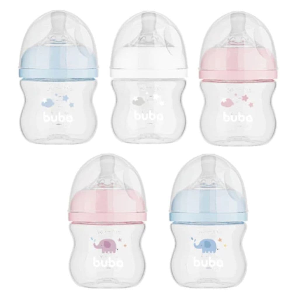 Mamadeira Buba Anticólica Easy Flow Récem Nascido Bico Confortável +0 meses 120ml