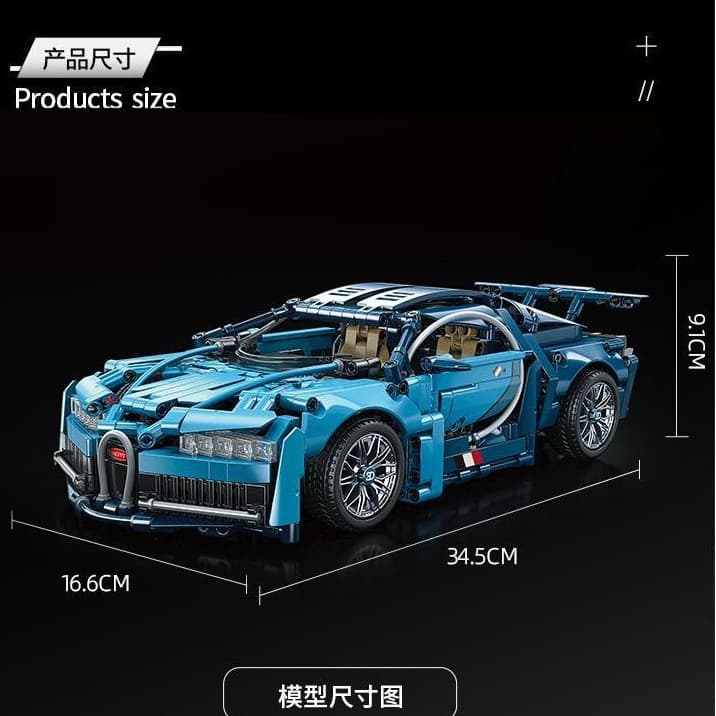Conjunto de 1300 peças compatível com o carro de corrida Lego Bugatti, modelo de blocos de montar Lamborghini, presente 