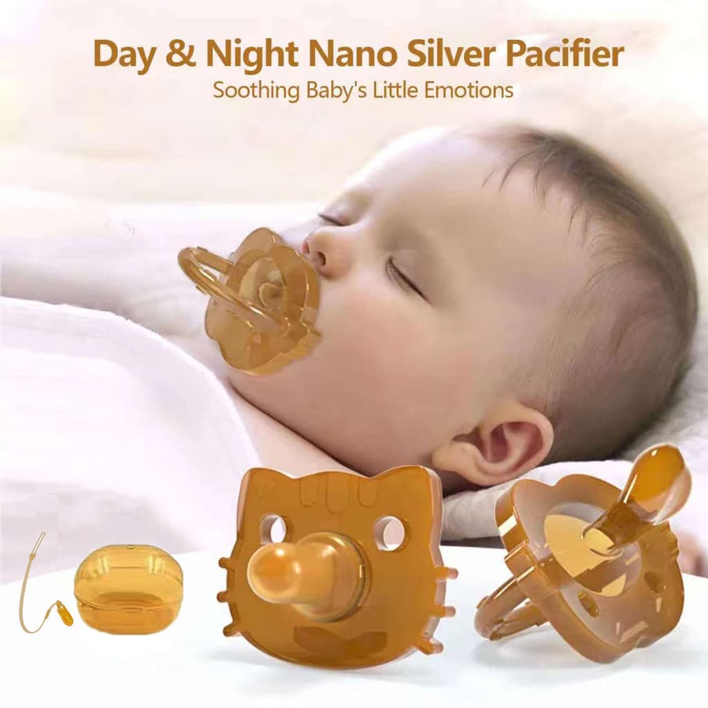 Bebê silicone líquido chupeta do bebê redonda boca plana jogar boca Animal Anti-queda caixa de armazenamento chupeta cor