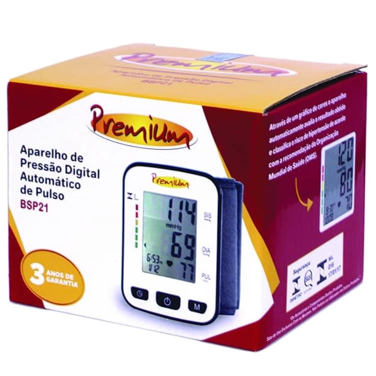 Aparelho Digital Medidor de pressão arterial Automático de pulso BSP21 - Gtech