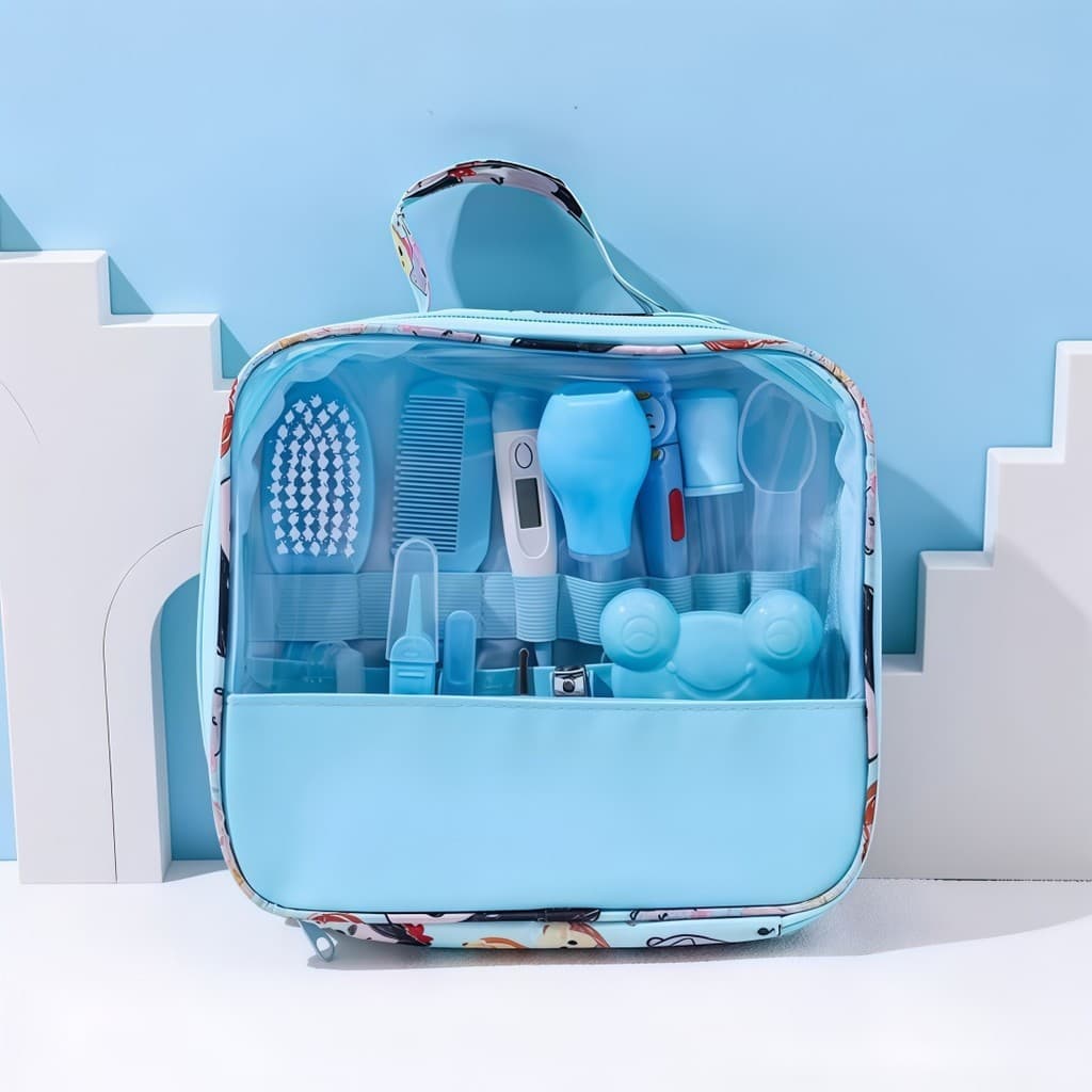 Kit Higiene Bebê 13 Peças Portátil Ideal para Chá de Bebê e Enxoval