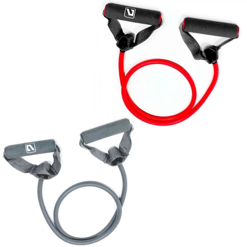 Kit Extensores Elásticos Super Forte + Extra Forte Liveup Treino Resistência