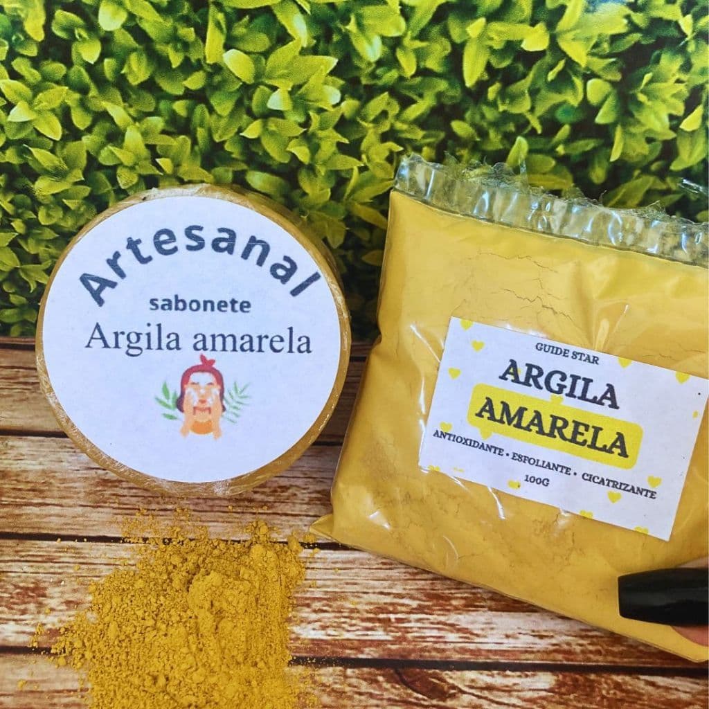 KIT ANTI-IDADE 100% NATURAL- Sabonete de Argila Amarela + Argila Amarela em Pó Pura REJUVENESCIMENTOGUIDE STAR