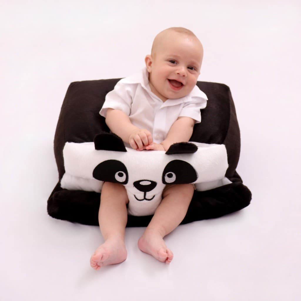 Assento Para Bebê Panda de 03 a 8 meses Almofada Infantil Apoio com Zíper