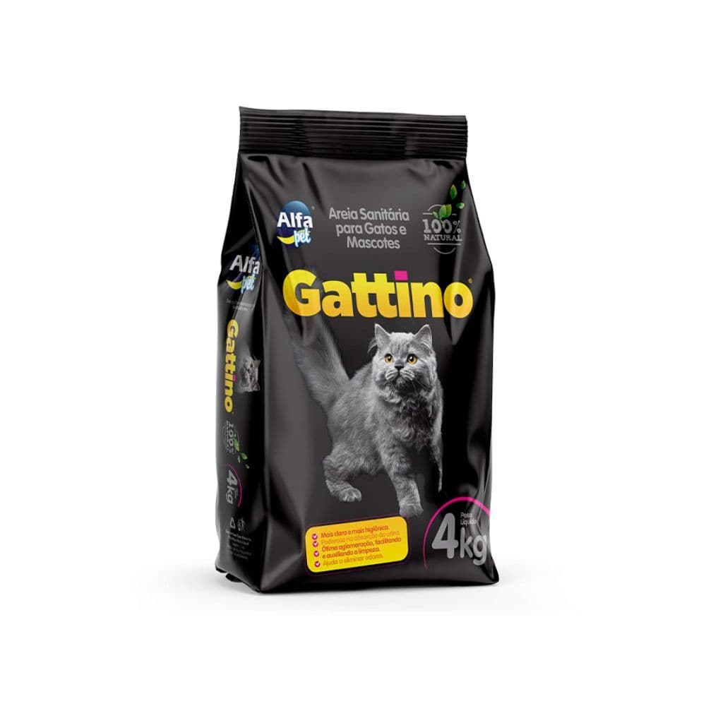 Gattino Areia Sanitária Higiênica Para Gatos 4kg