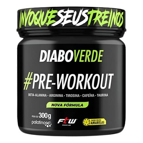 Diabo Verde Pre-workout Frutas Amarelas 300g Pré Treino Ftw Frutas Amarelas