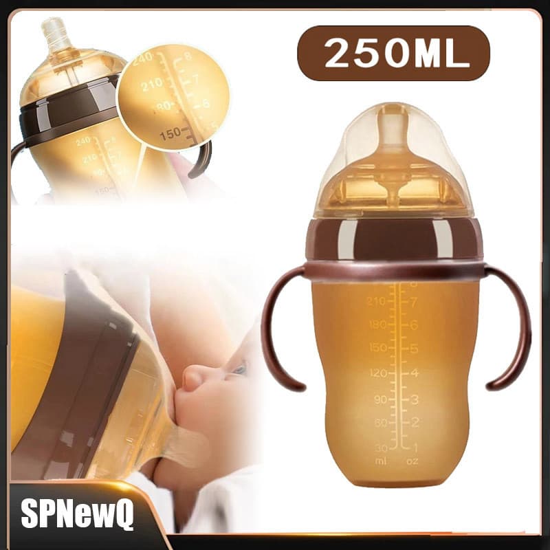 Mamadeiras De Silicone Anti-cólicas Com Toque Naturalwate  Alta qualidade 250ml