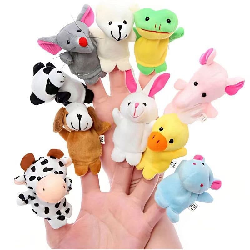 Brinquedos educativos de pelúcia, fantoches de dedo de animais, brinquedos educativos de pelúcia NJZ4