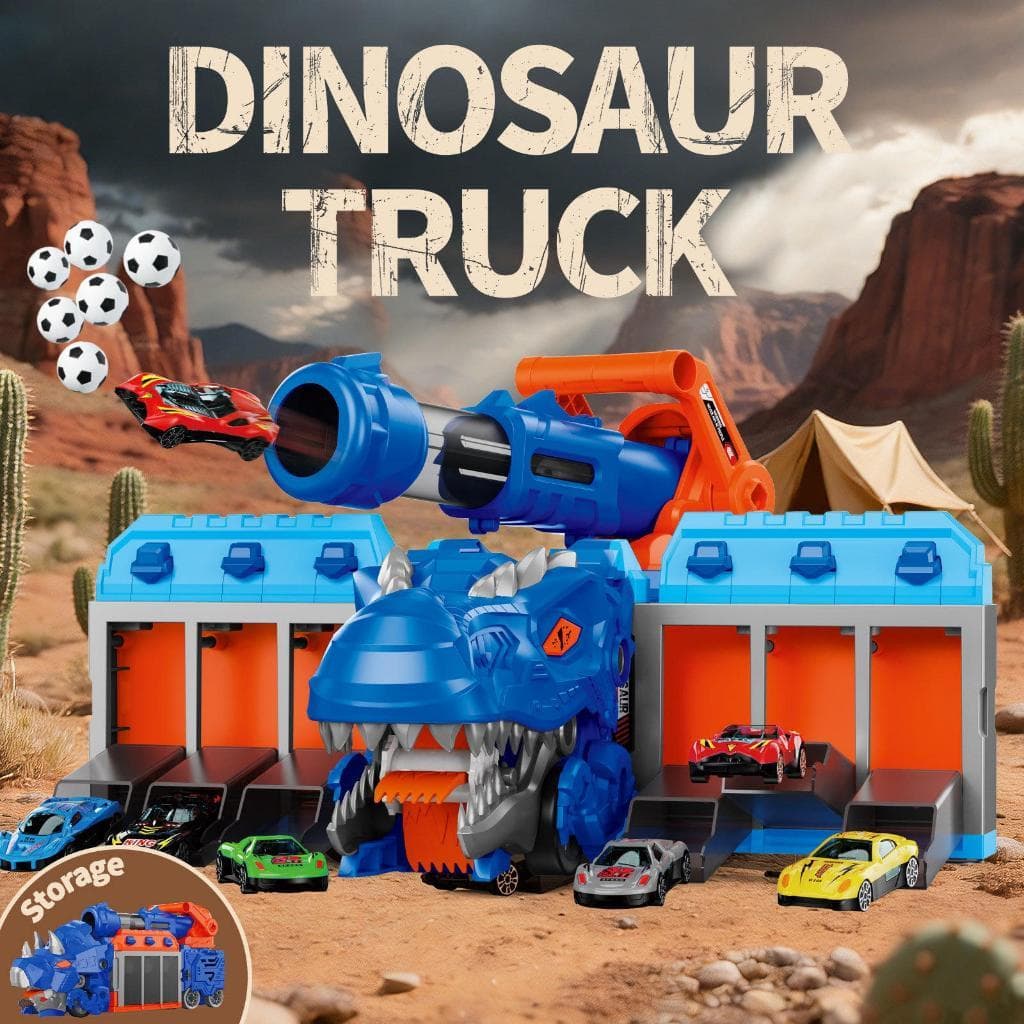 Dinossauro Engole Carrinhos Caminhão Canhão de Granadas Brinquedo Infantil Meninos