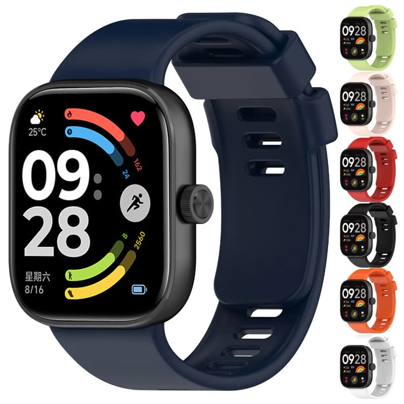 Pulseira de Silicone para Relógio Smartwatch Redmi Watch 6 5 4, Para Xiaomi Band 8 Pro / 10 9 Pro