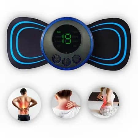 Kit Mini Massageador Elétrico Portátil Cervical Alivia Dores Corpo Pescoço Muscular Relaxamento