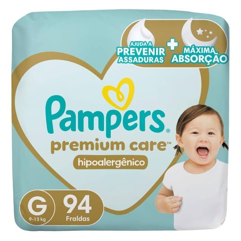 Fralda Pampers Premium Care Max G Com 94 Unidades